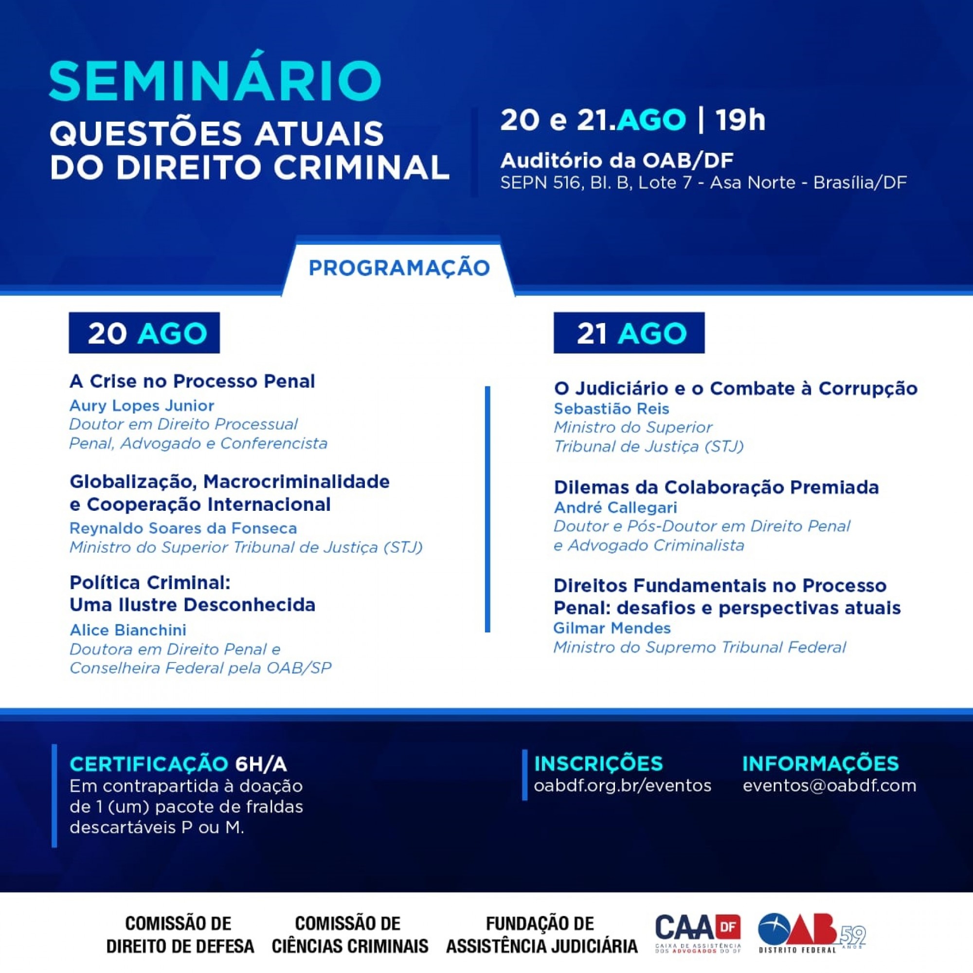 Seminário - Questões Atuais do Direito Criminal